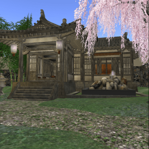 Song Dynasty style tea house in the Chinese Scholar's Garden on Qoheleth in Second Life