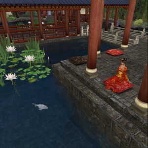 Meditating at the Water Pavilion in the Chinese Scholar's Garden on Qoheleth in Second Life